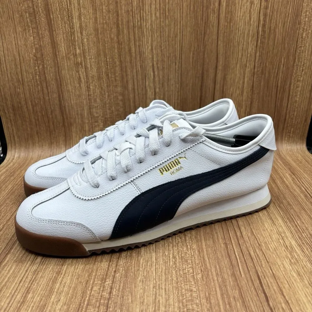 Puma Roma '68 Revival -‎ White Club Navy Men’s Size 14 Sneakers NEW
